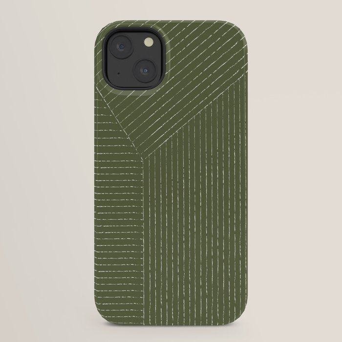 Lines (Moss Green) iPhone Case Gallery Image 30