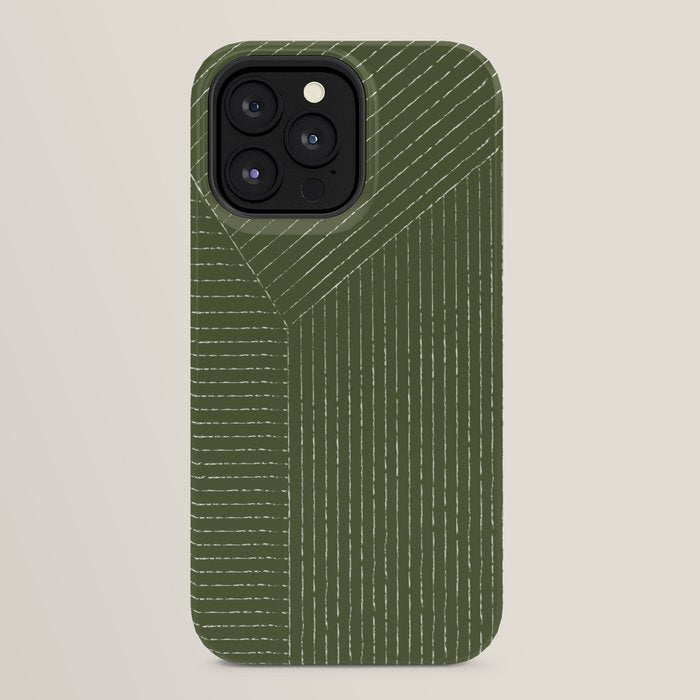 Lines (Moss Green) iPhone Case Gallery Image 24