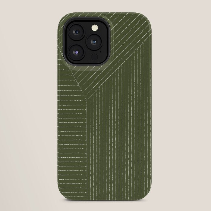 Lines (Moss Green) iPhone Case Gallery Image 28