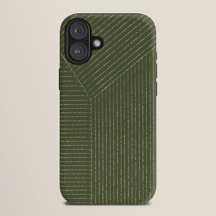 Lines (Moss Green) iPhone Case Gallery Image 10