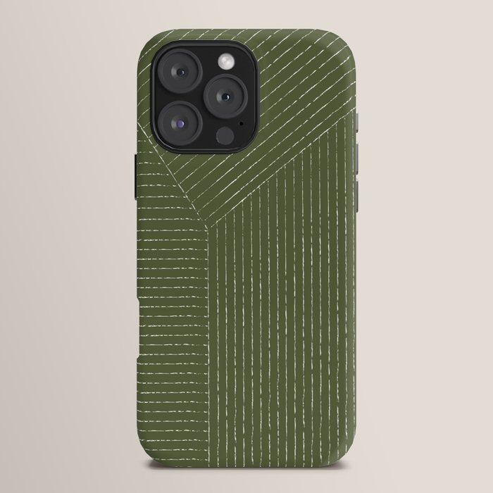 Lines (Moss Green) iPhone Case Gallery Image 16