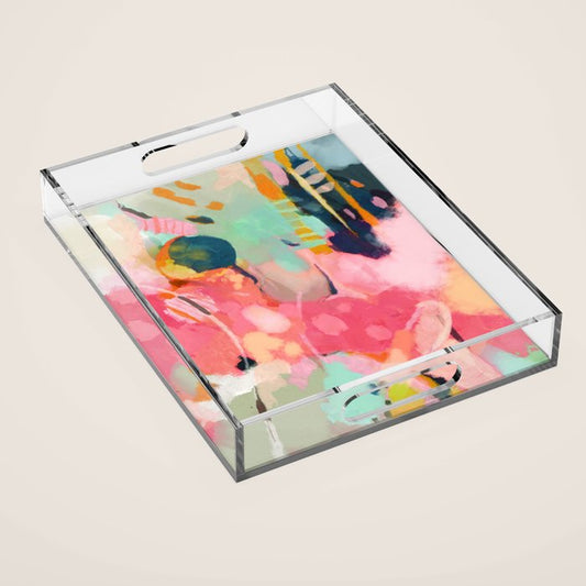 spring moon earth garden Acrylic Tray Gallery Image 1