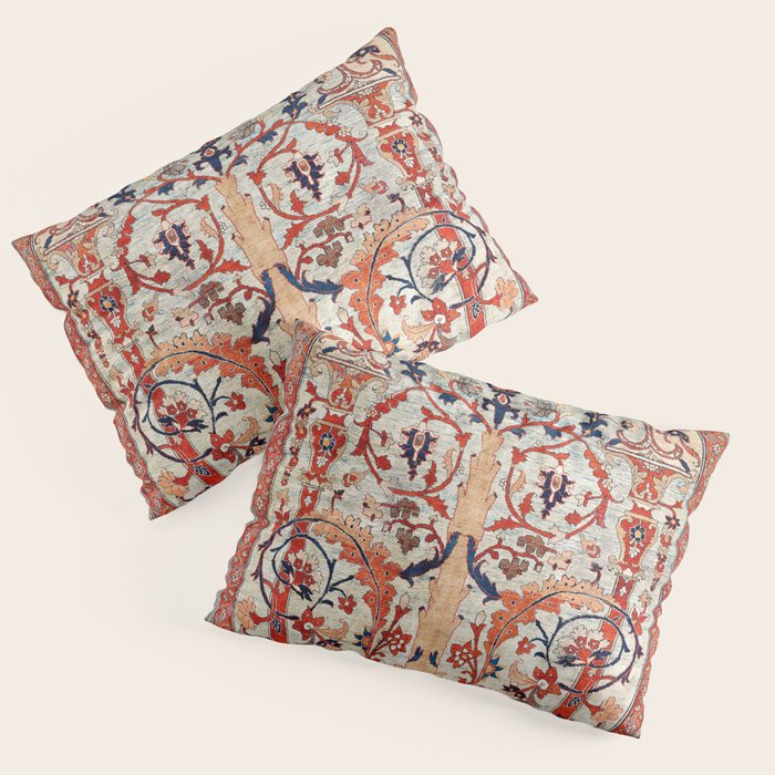 Tabriz Azerbaijan Northwest Persian Silk Rug Print Pillow Sham Gallery Image 1