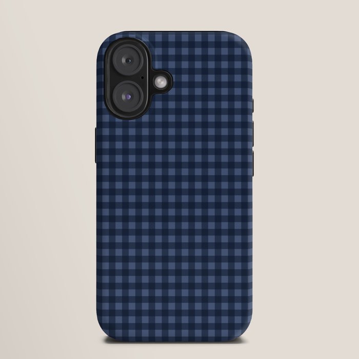 Gingham Plaid Pattern - Navy Blue iPhone Case Gallery Image 9