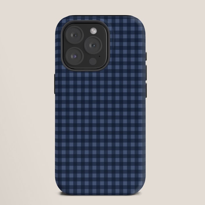 Gingham Plaid Pattern - Navy Blue iPhone Case Gallery Image 11