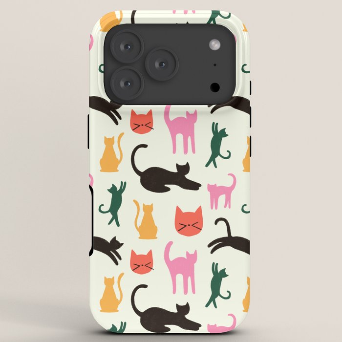 Colorful Cats Pattern iPhone Case Gallery Image 7