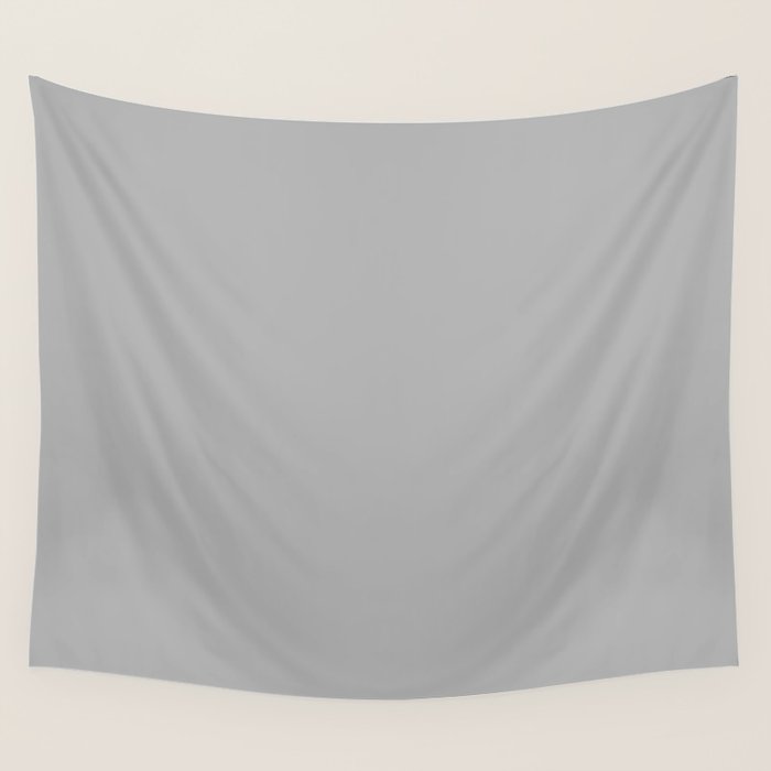 Light Gray Solid. Silver Minimalism Wall Tapestry Gallery Image 2