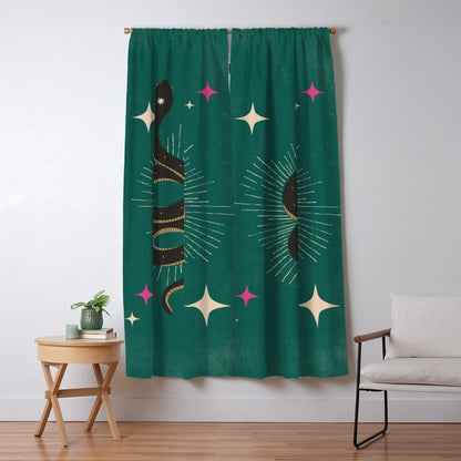 Slither - Green Window Curtain Gallery Image 5