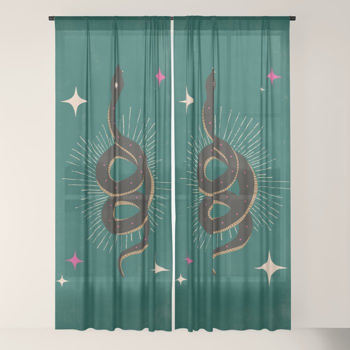 Slither - Green Window Curtain Gallery Image 22