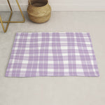 Wavy Plaid Lilac White Rug Gallery Image 1