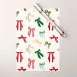 Vintage Christmas Holiday Bows Wrapping Paper Gallery Image 1