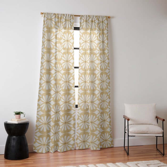 Solstice Boho Geometric Goldenrod Window Curtain Gallery Image 14