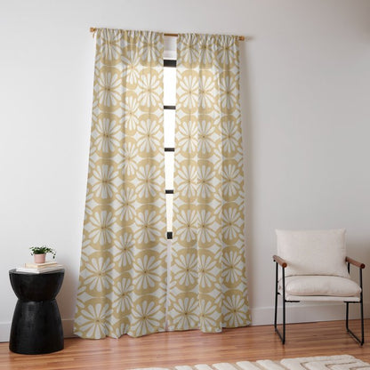Solstice Boho Geometric Goldenrod Window Curtain Gallery Image 10