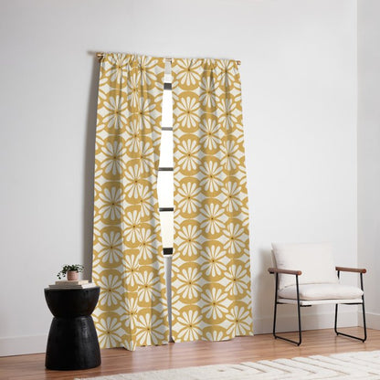 Solstice Boho Geometric Goldenrod Window Curtain Gallery Image 6