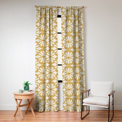 Solstice Boho Geometric Goldenrod Window Curtain Gallery Image 4