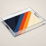 Colorful Classic Retro 70s Vintage Style Stripes - Padona Acrylic Tray Gallery Image 1