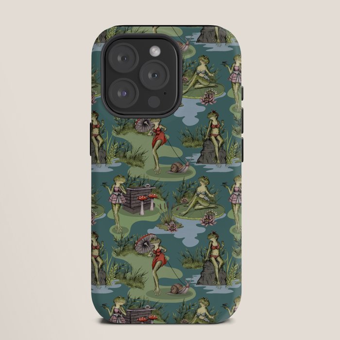 Vintage Pin-Up Girl Frogs iPhone Case Gallery Image 11