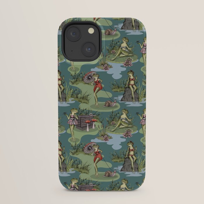 Vintage Pin-Up Girl Frogs iPhone Case Gallery Image 29
