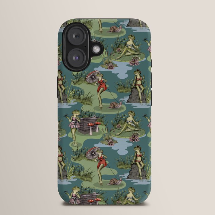 Vintage Pin-Up Girl Frogs iPhone Case Gallery Image 13