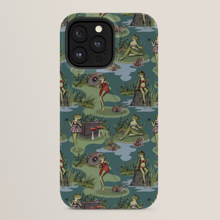 Vintage Pin-Up Girl Frogs iPhone Case Gallery Image 24