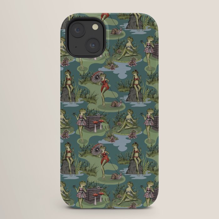 Vintage Pin-Up Girl Frogs iPhone Case Gallery Image 26