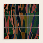 abstract striped multicolored background Wood Wall Art Gallery Image 1