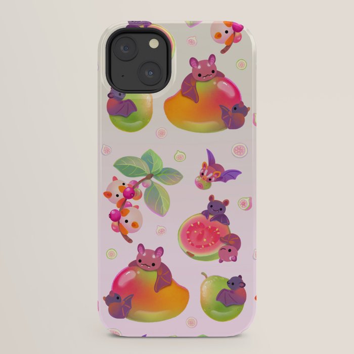 Fruit and bat - pastel iPhone Case Gallery Image 30