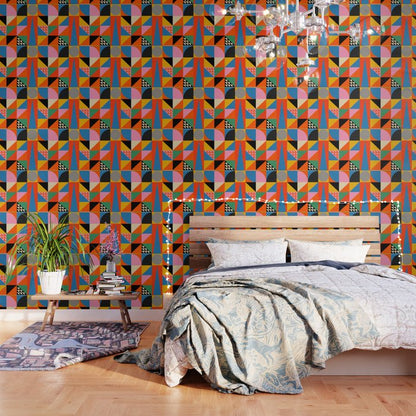 Geometric abstraction in colorful shapes Wallpaper Gallery Image 1