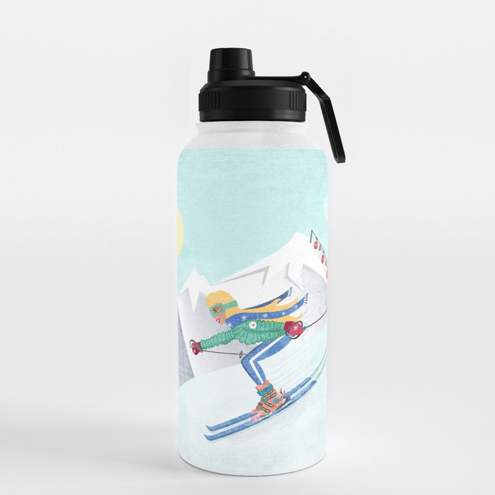 Skiing Girl Water Bottle Gallery Image 5