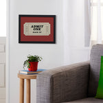 Admit One Framed Poster 9x12
