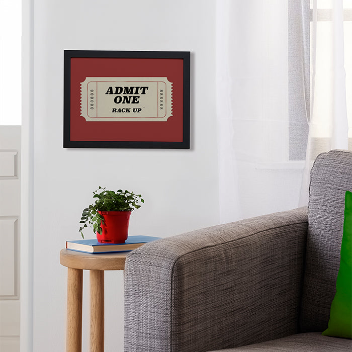 Admit One Framed Poster 9x12