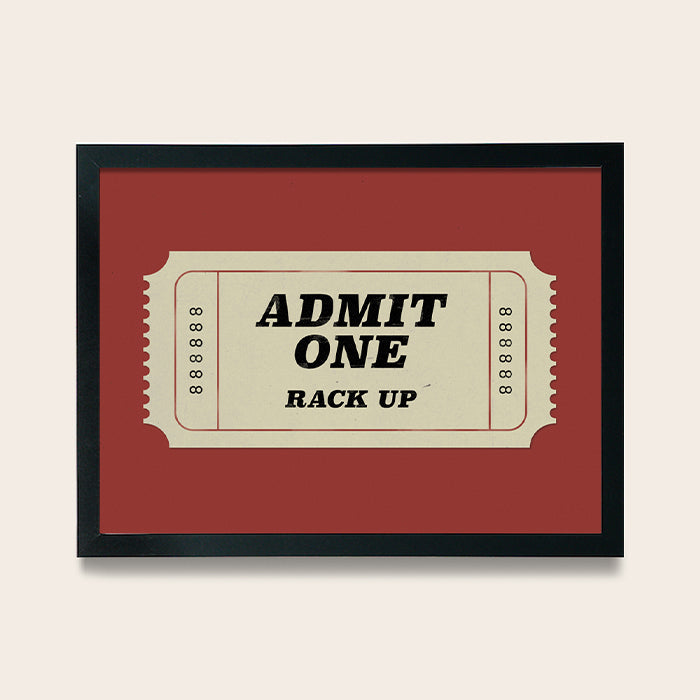 Admit One Framed Poster 9x12