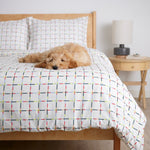 Mod Windowpane Brushed Cotton Duvet Cover Set