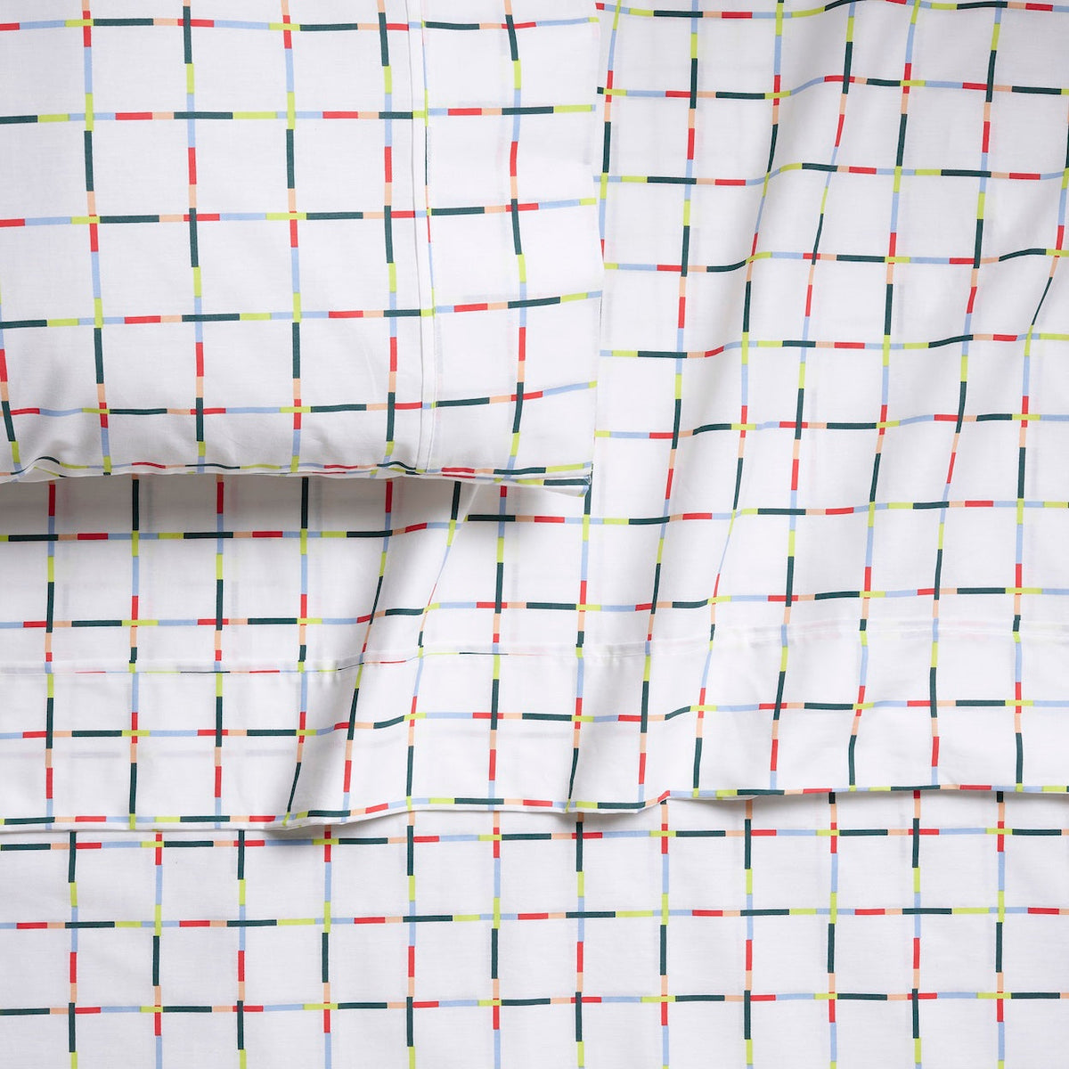Mod Windowpane Brushed Cotton Sheet Set