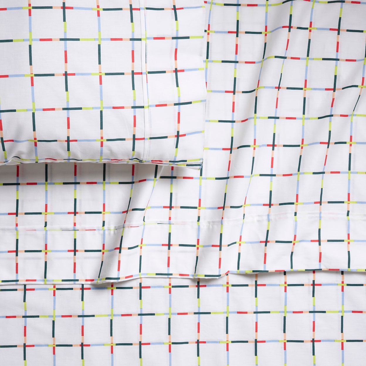 Mod Windowpane Brushed Cotton Sheet Set