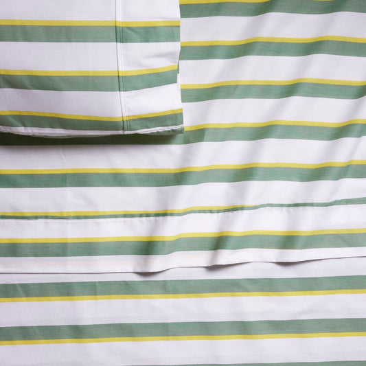 Off-Set Stripe Brushed Cotton Sheet Set
