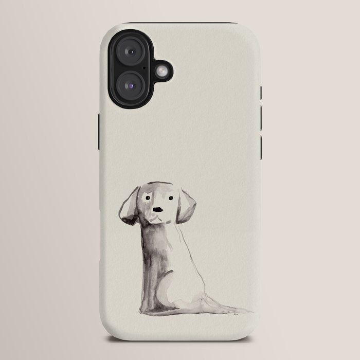 Little pup watercolor dog painting iPhone Case Gallery Image 14