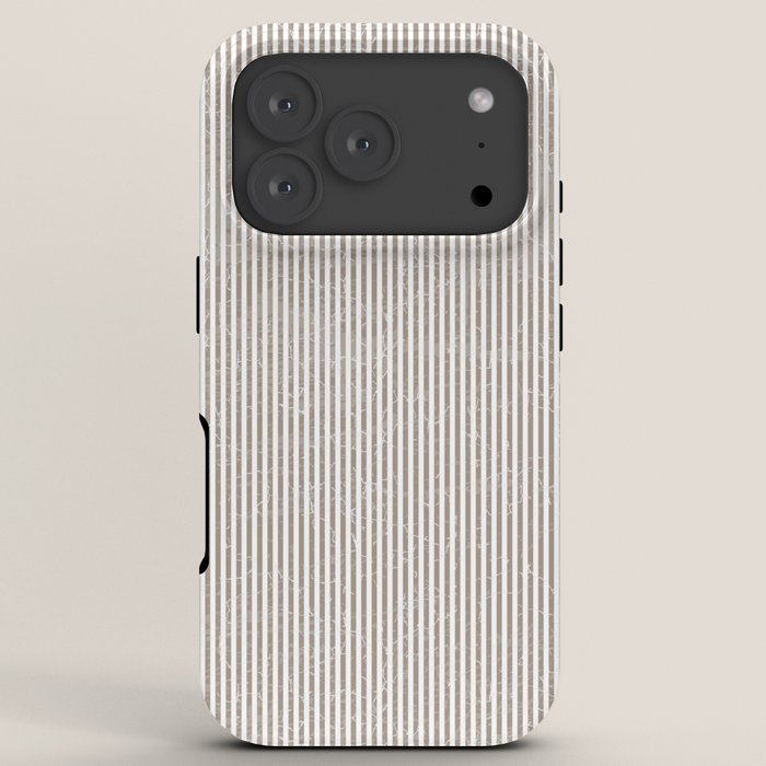 Cocoa Brown Tan Pinstripes iPhone Case Gallery Image 7
