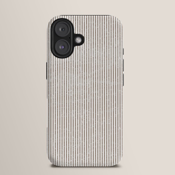 Cocoa Brown Tan Pinstripes iPhone Case Gallery Image 13