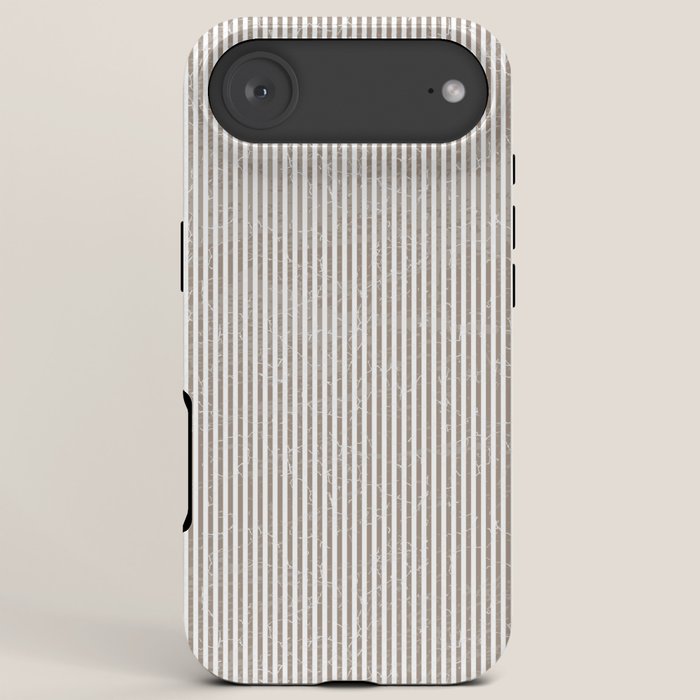 Cocoa Brown Tan Pinstripes iPhone Case Gallery Image 6