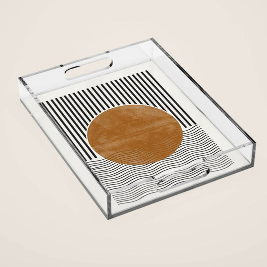 Abstract Modern Acrylic Tray Gallery Image 1