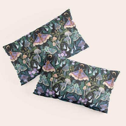 Sphinx Moth Moon Garden Pillow Sham Gallery Image 4
