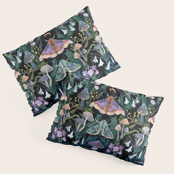 Sphinx Moth Moon Garden Pillow Sham Gallery Image 1