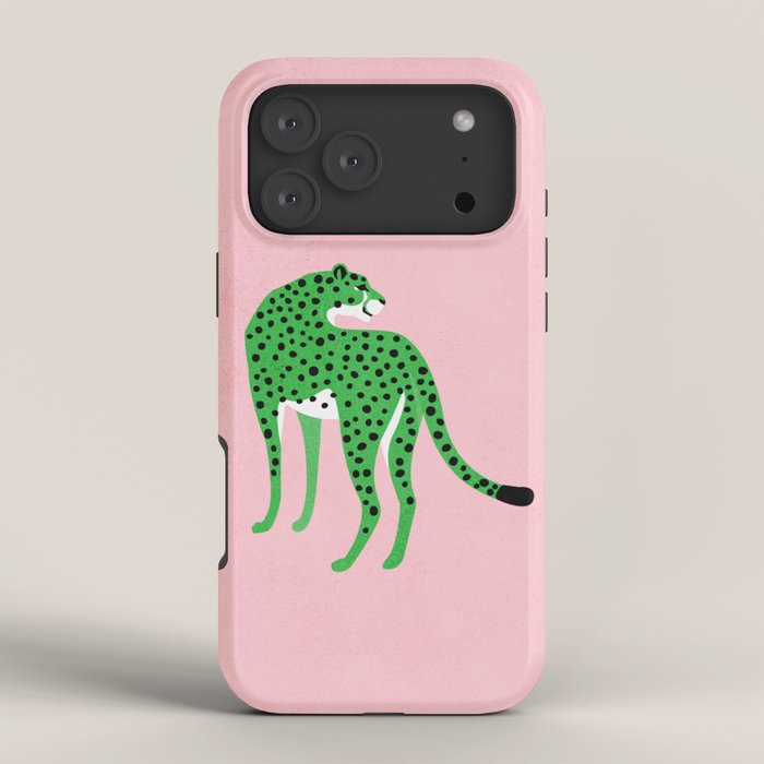The Stare 2: Tropical Green Cheetah Edition iPhone Case Gallery Image 4