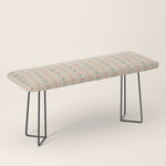 Vintage rose flower bouquet stripe art pattern Bench Gallery Image 1