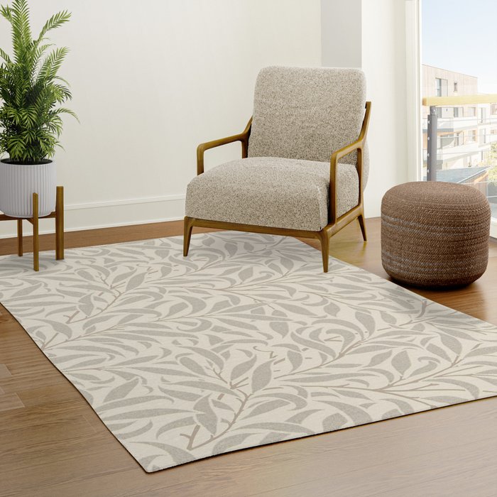 William Morris Willow Bough Ecru Silver Rug Gallery Image 3