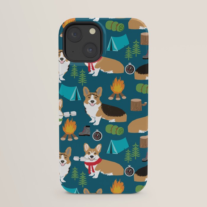 Corgi camping marshmallow roasting corgis outdoors nature dog lovers iPhone Case Gallery Image 29