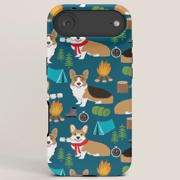 Corgi camping marshmallow roasting corgis outdoors nature dog lovers iPhone Case Gallery Image 6