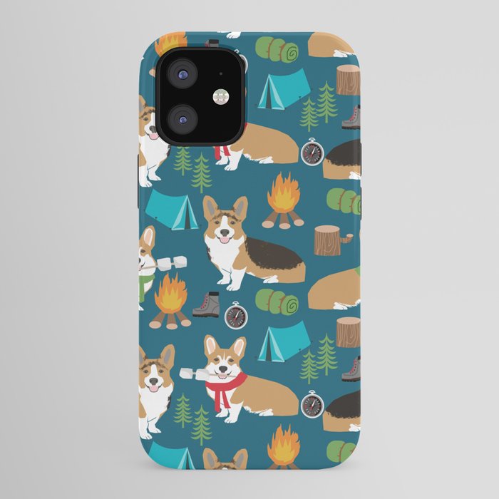 Corgi camping marshmallow roasting corgis outdoors nature dog lovers iPhone Case Gallery Image 41