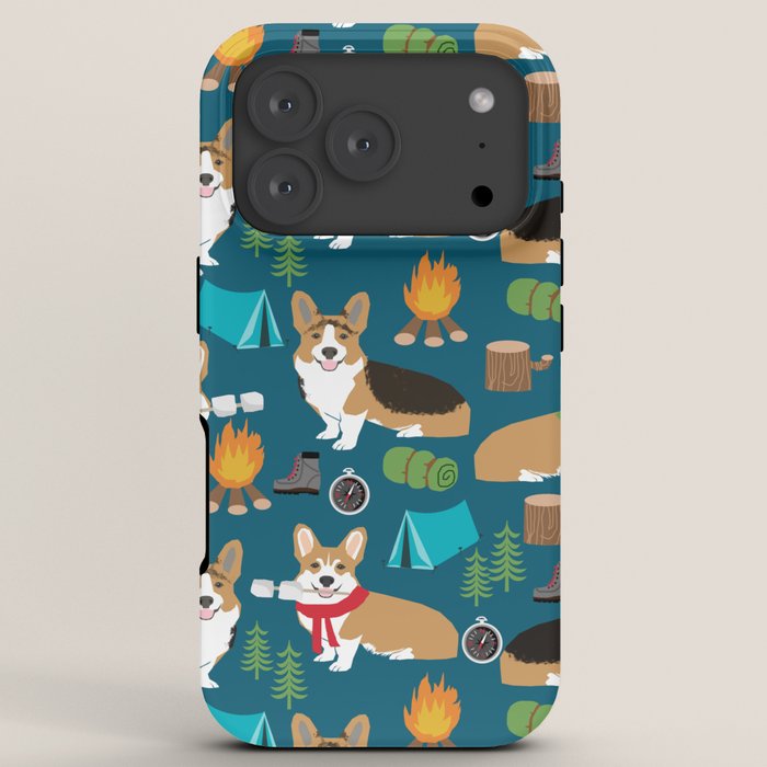 Corgi camping marshmallow roasting corgis outdoors nature dog lovers iPhone Case Gallery Image 7
